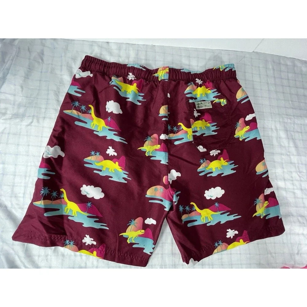 U.S. Surf Club Men's Dinosaur Print Swim Trunks - Size XL